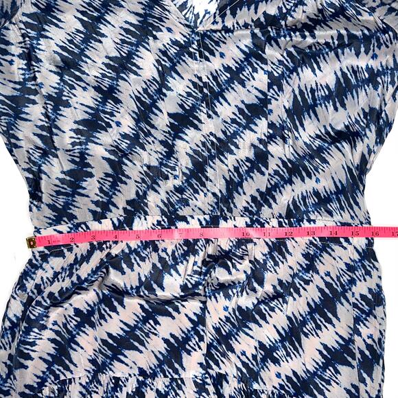 Velvet by Graham & Spencer Leah Blue Tie Dye Long Sleeve Peasant Dress Size M - Picture 12 of 15
